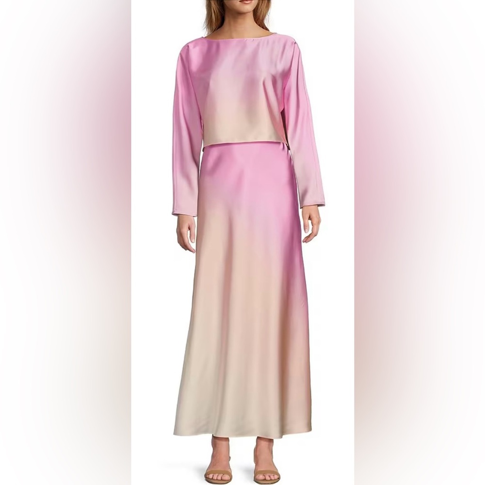 Elegant Pink Satin Set